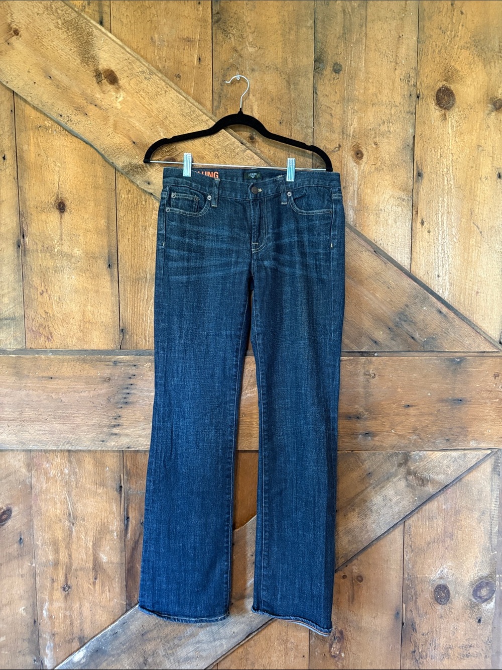 J. Crew‎ Hipslung Bootcut Jeans Dark Blue Stretch Denim 29R 97510 SP 09